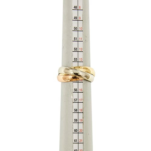 Bague 55 Bague trinité - Bague trois anneaux en or jaune, blanc et rose 58 Facettes 40444