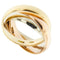 Bague 55 Bague trinité - Bague trois anneaux en or jaune, blanc et rose 58 Facettes 40444
