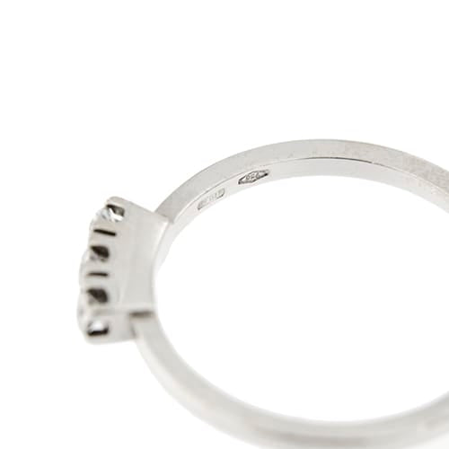 Bague 56 Bague trilogy en or blanc 18 ct et diamants 0,12 ct 58 Facettes 31998