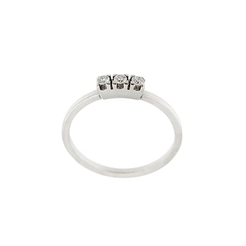 Bague 56 Bague trilogy en or blanc 18 ct et diamants 0,12 ct 58 Facettes 31998