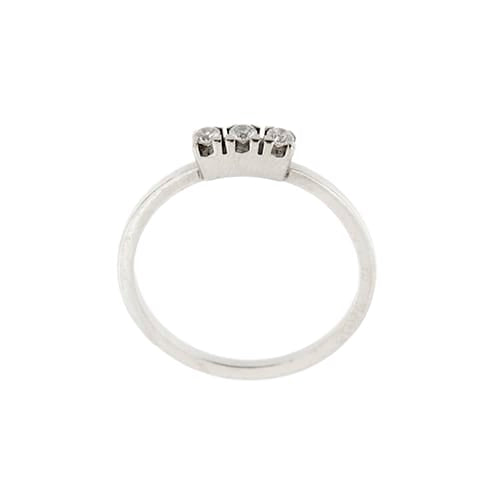 Bague 56 Bague trilogy en or blanc 18 ct et diamants 0,12 ct 58 Facettes 31998