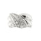 Bague 54 Bague bandeau nœud en or blanc 18 ct et diamants 58 Facettes 29354