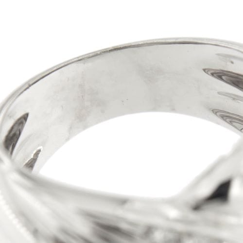 Bague 54 Bague bandeau nœud en or blanc 18 ct et diamants 58 Facettes 29354