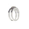 Bague 53 Bague - Double anneau en or blanc 18 ct, saphirs et diamants 58 Facettes 30559