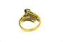Bague 55 Bague contrarié en or jaune 18 ct avec diamants et émeraude 58 Facettes 13620