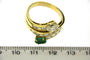 Bague 55 Bague contrarié en or jaune 18 ct avec diamants et émeraude 58 Facettes 13620