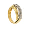 Bague 66 Bague bandeau deux ors 18 ct à diamants 58 Facettes 21797