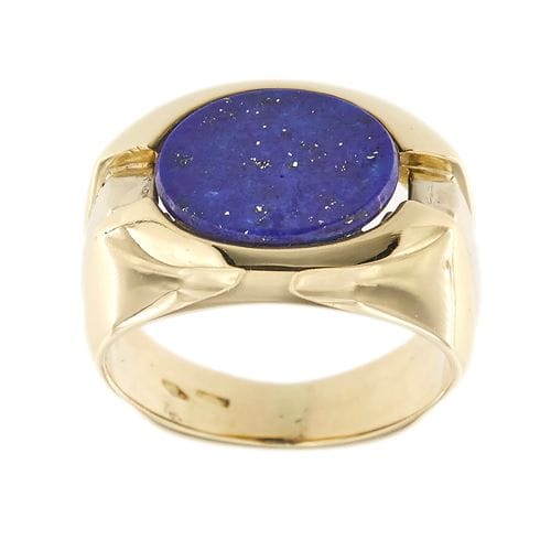 Bague Bague - Lapis-lazuli ovale en or jaune 18 ct 58 Facettes 36517