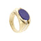 Bague Bague - Lapis-lazuli ovale en or jaune 18 ct 58 Facettes 36517