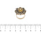 Bague Bague fleur - Citrine et diamants en or rose 18 ct 58 Facettes 35956
