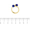 Bague Bague contrarié ouverte en or jaune 18 ct et lapis-lazuli 58 Facettes 28744