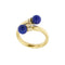 Bague Bague contrarié ouverte en or jaune 18 ct et lapis-lazuli 58 Facettes 28744
