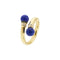 Bague Bague contrarié ouverte en or jaune 18 ct et lapis-lazuli 58 Facettes 28744
