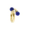 Bague Bague contrarié ouverte en or jaune 18 ct et lapis-lazuli 58 Facettes 28744