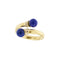 Bague Bague contrarié ouverte en or jaune 18 ct et lapis-lazuli 58 Facettes 28744
