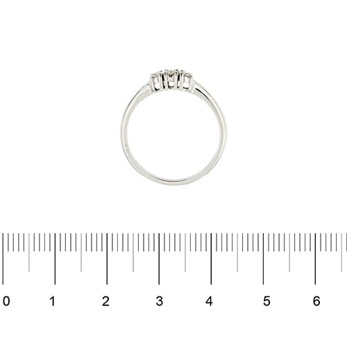 Bague 55 Bague trilogie - Bague en or blanc 18 ct et diamants 0,18 ct 58 Facettes 22500