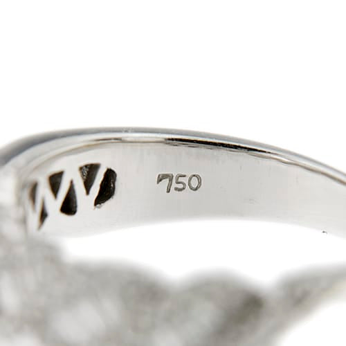 Bague 55 Bague rivière ondulée - Diamants 1,00 ct en or blanc 18 ct 58 Facettes 37816