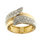 Bague 53 Bague jonc à diamants en or jaune et or blanc 18 ct 58 Facettes 35066