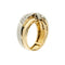 Bague 53 Bague jonc à diamants en or jaune et or blanc 18 ct 58 Facettes 35066