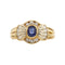 Bague 63 Bague vintage nœud en or jaune 18 ct, saphir et diamants 58 Facettes 27454