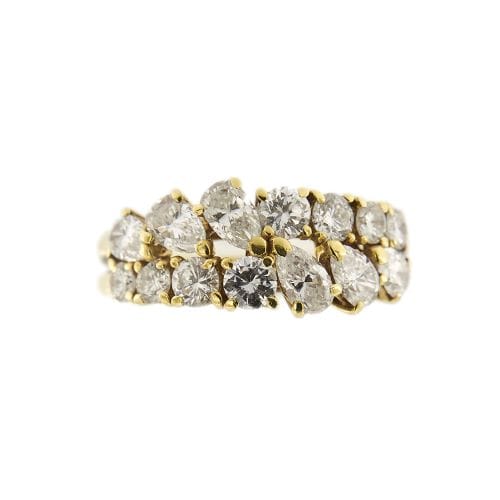 Bague 52 Bague rivière - Bague en or jaune 18 ct et diamants 2,24 ct 58 Facettes 27730