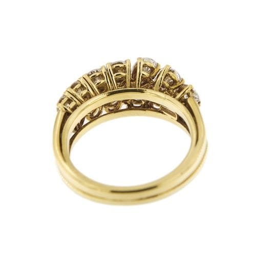 Bague 52 Bague rivière - Bague en or jaune 18 ct et diamants 2,24 ct 58 Facettes 27730
