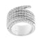 Bague 56 Bague bandeau en or blanc 18 ct et diamants 58 Facettes 20844