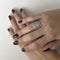 Bague 56 Bague bandeau en or blanc 18 ct et diamants 58 Facettes 20844