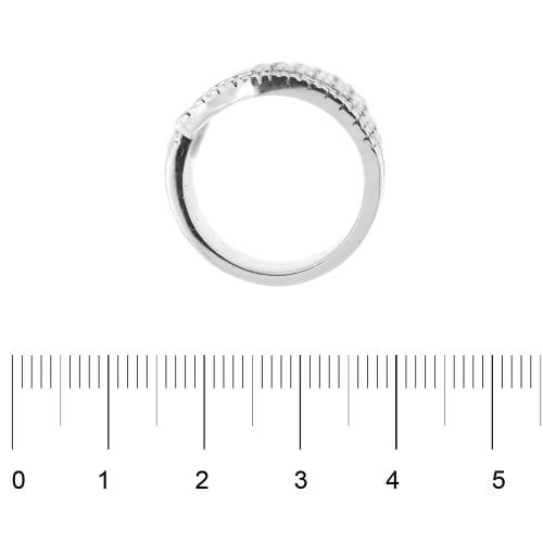 Bague 56 Bague bandeau en or blanc 18 ct et diamants 58 Facettes 20844