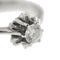 Bague Bague solitaire fleur - Diamant 0,29 ct en or blanc 18 kt 58 Facettes 28714