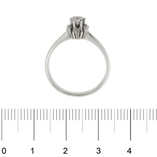 Bague Bague solitaire fleur - Diamant 0,29 ct en or blanc 18 kt 58 Facettes 28714