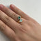 Bague 58 Bague contrarié double losange en or jaune et or blanc 18 ct, diamants et émeraudes 58 Facettes 26976