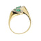 Bague 58 Bague contrarié double losange en or jaune et or blanc 18 ct, diamants et émeraudes 58 Facettes 26976