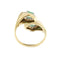 Bague 58 Bague contrarié double losange en or jaune et or blanc 18 ct, diamants et émeraudes 58 Facettes 26976