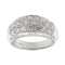 Bague 53 Bague jonc bombée en or blanc 18 ct sertie de diamants 58 Facettes 34509