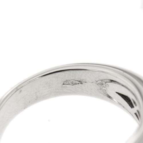 Bague 53 Bague jonc bombée en or blanc 18 ct sertie de diamants 58 Facettes 34509