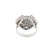 Bague 53 Bague hexagonale - Rubis et diamants en or blanc 18 ct 58 Facettes 40602