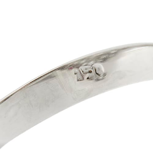 Bague 53 Bague hexagonale - Rubis et diamants en or blanc 18 ct 58 Facettes 40602