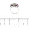 Bague 53 Bague hexagonale - Rubis et diamants en or blanc 18 ct 58 Facettes 40602