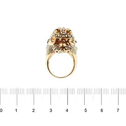 Bague 56 Roberto Coin - Bague dragon en or rose et or blanc avec diamants et rubis 58 Facettes 39051