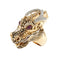 Bague 56 Roberto Coin - Bague dragon en or rose et or blanc avec diamants et rubis 58 Facettes 39051