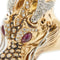 Bague 56 Roberto Coin - Bague dragon en or rose et or blanc avec diamants et rubis 58 Facettes 39051