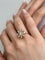 Bague Bague fleur - Diamants en or jaune 18 ct 58 Facettes 25381