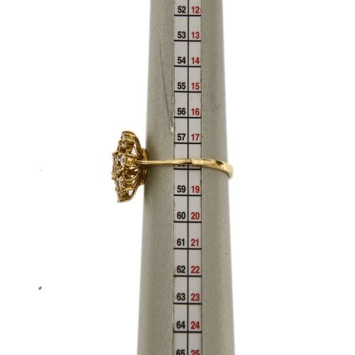 Bague Bague fleur - Diamants en or jaune 18 ct 58 Facettes 25381