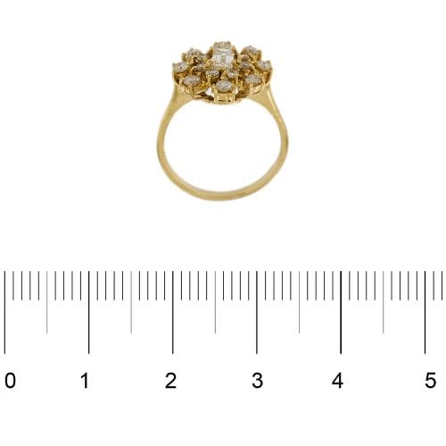 Bague Bague fleur - Diamants en or jaune 18 ct 58 Facettes 25381