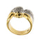 Bague Bague bandeau - Or jaune et or blanc 18 ct et diamants 58 Facettes 14836