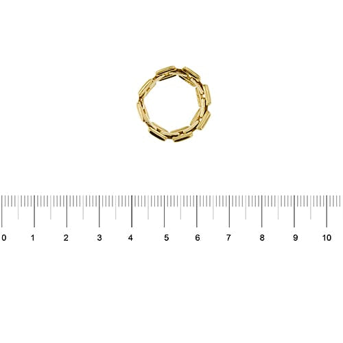 Bague 55 Bague maille panthère en or jaune 18 ct 58 Facettes 36256