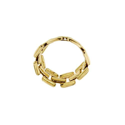 Bague 55 Bague maille panthère en or jaune 18 ct 58 Facettes 36256
