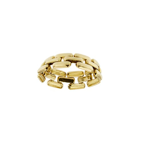 Bague 55 Bague maille panthère en or jaune 18 ct 58 Facettes 36256