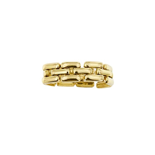 Bague 55 Bague maille panthère en or jaune 18 ct 58 Facettes 36256